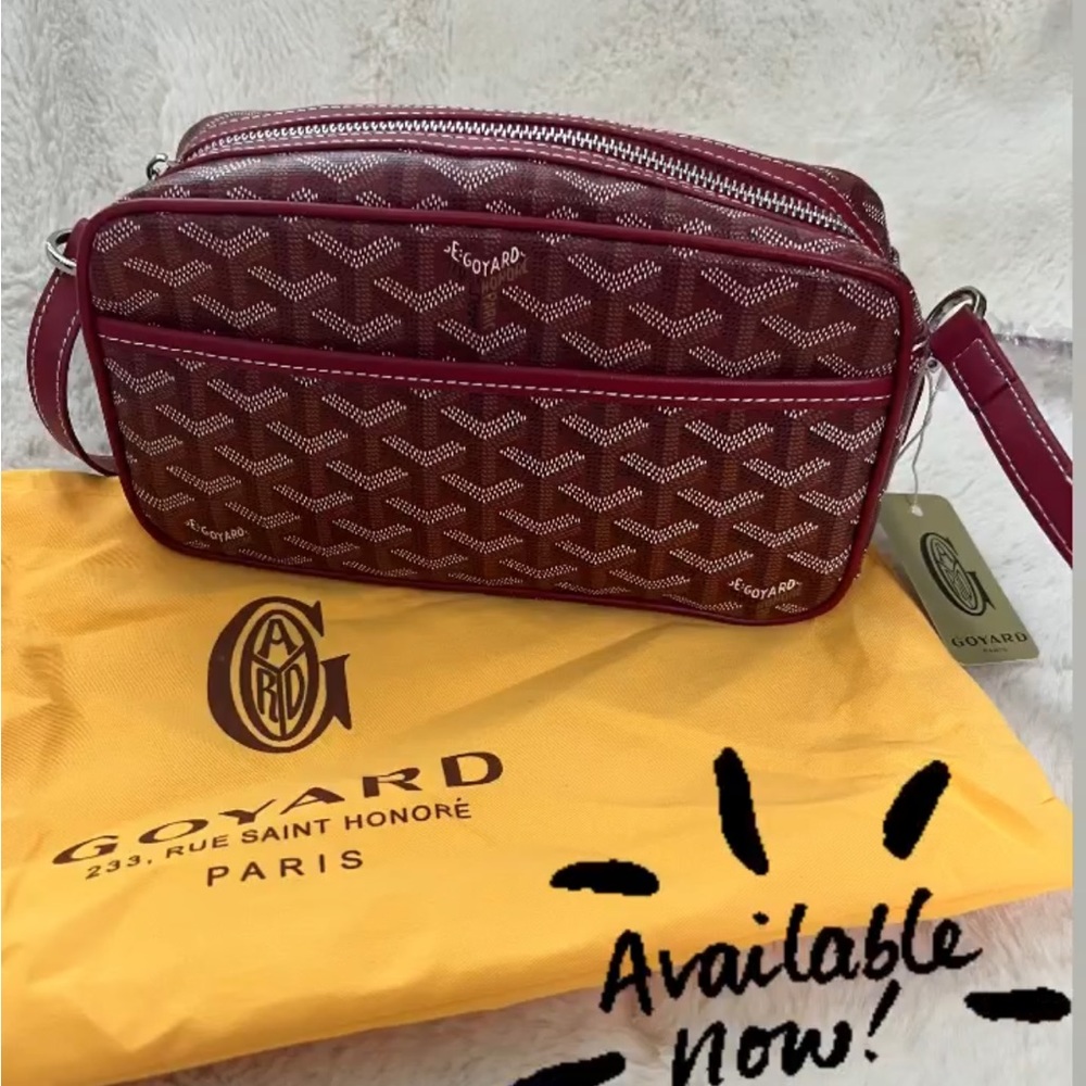 Red goyard crossbody bag
